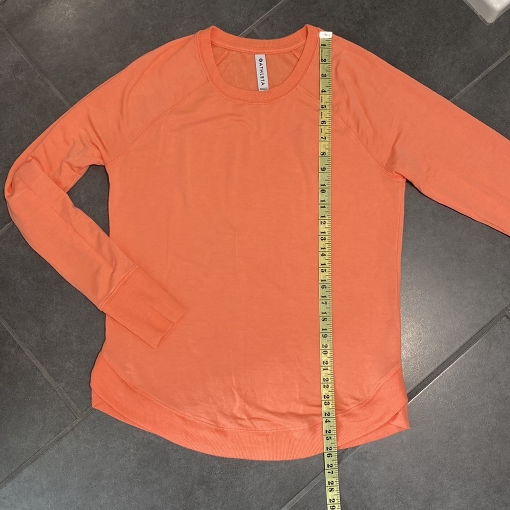 Athleta Mindset Sweatshirt S Tall Island Coral - Picture 6 of 8